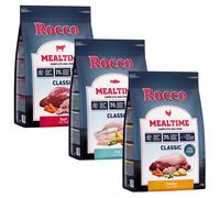Set prova! 3 x 1 kg Rocco Mealtime Crocchette per cani - Mix 3: Manzo, Pollo, Pesce