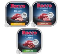 Set prova! 9 x 300 g Rocco Vaschette - Mix 2 Classic: Manzo con Pollo, con Agnello, con Selvaggina