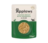 Set prova! Applaws Cat Natural in Brodo 48 x 70 g - Petto di pollo con asparagi
