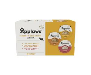 Set prova! Applaws Cat Pot 8 x 60 g - Selezione Pollo: con Anatra + con Uova di Tonno + con Riso