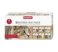 beaphar - Dieta renale Mix Pack per Gatti - Alimenti dietetici - Ridotto Contenuto di fosforo - con prezioso Olio di Salmone - Supporta la Funzione renale - Cibo Delicato per buongustai - 6 Ciotole