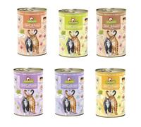 GranataPet DeliCatessen Multipack 3 senza pesce, scatolette gatto assortite, cibo umido per gatti senza cereali, alimento umido per gatti con elevato contenuto di carne e oli di qualità, 6 x 400 g