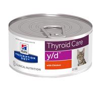 Set prova! Hill's Prescription Diet secco + umido in busta per gatti - y/d 1,5 kg crocchette + 6 x 156 g umido