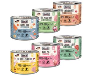 Set prova! MAC's Cat - Set %: 24 x 200 g Mix: 2xPollame, 2xSalmone, 2xVitello, 2xAnatra, 2xManzo, 2xConiglio