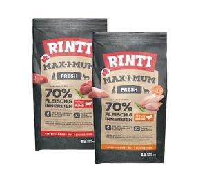 Set prova misto! 2 x RINTI Max-i-mun - 12 kg Pollo + 12 kg Manzo
