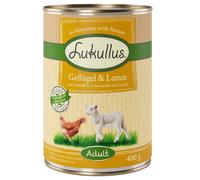 Set prova misto: 6 x 400/800 g Lukullus + 12 Ossi da 5 cm - 12 Ossi + 6 x 400 g Manzo & Tacchino