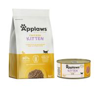 Set prova misto! Applaws secco + umido - 2 kg Kitten + 6 x 70 g Kitten Pollo