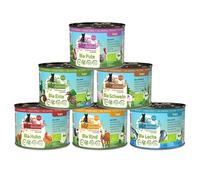 Set prova misto! catz finefood Bio 6 x 200 g - 6 varianti bio: Manzo, Tacchino, Salmone, Maiale, Anatra, Pollo