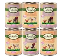 Set prova misto! Lukullus Junior 6 x 400 g - Mix 2 varianti: (Pollo & Vitello, Pollame & Selvaggina)