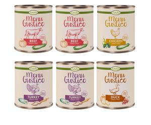 Set prova misto! Lukullus Menu Gustico Alimento umido per cani - 6 x 800 g (2xManzo, 2xTacchino, 1xPollo, 1xAnatra)
