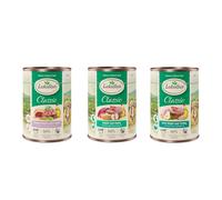 Lukullus 12 x 400 g Alimento umido per cani - Mix 6 (3 gusti): Manzo, Pollame, Coniglio