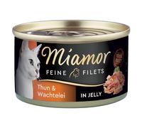 Set prova misto! Miamor Delicato Filetto in Gelatina 12 x 100 g - Mix 2: Pollo & Riso + Tonno & Formaggio + Tonno & Verdure + Tonno & Calamari