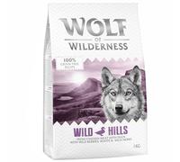 Set prova misto! Wolf of Wilderness Adult Crocchette per cani - 3 x 1 kg Blue River Salmone, Wild Hills Anatra, Green Fields Agnello