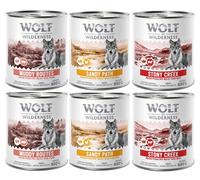 Set prova misto! Wolf of Wilderness Senior umido per cane - 6 x 800 g: 2x Pollame con Manzo, 2x Pollame con Maiale, 2x Pollame con Pollo