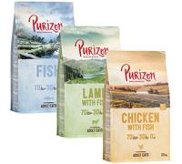 Set prova! Purizon Adult Crocchette per gatto - 3 x 2,5 kg: Pollo & Pesce, Agnello & Pesce, Pesce