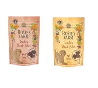 Set prova! Rosie's Farm Mini umido cane - 2 x 70 g Mini Steak Bites (Pollo + Manzo)