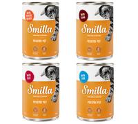Prezzo speciale! 6 x 400 g Smilla Alimento umido per gatto - Mix: 2 x cuori di pollo + 2 x agnello + 1 x manzo + 1 x pesce