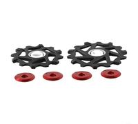 Set puleggia deragliatore posteriore 12T+14T con cuscinetti in ceramica per SRAM AXS, migliora l'esperienza ciclistica (rosso)
