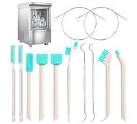 Set Pulitori Macchina Ghiaccio, 10pz Spazzole Pulizia Della Macchina del Ghiaccio e 2pz Uncinetto Doppia Estremità Spazzola Pulizia Della Casa Pulizia Dettagli Spazi Angoli Piccoli Spazio