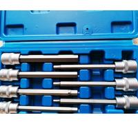 Set punte a brugola lunghe SIO con bicchiere da 3/8" 7 pezzi 110 mm H3-H10 - ...