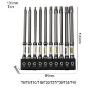 Set punte cacciavite magnetico durevole 14 pz con opzioni a croce ed esagonali