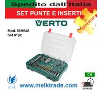 SET PUNTE E INSERTI 81 PZ - Mod 66H648 - Linea Professionale VERTO