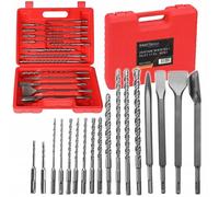 Set Punte e Scalpelli Professionale Attacco SDS Plus Valigetta 17 pezzi