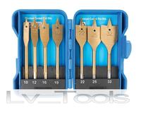 SET PUNTE MECCHIE TITANIO PER LEGNO 7pz 10-32mm FRESE PLASTICA SILV 279870