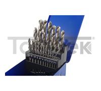 SET PUNTE METALLO PER TARPANO HSS 25pz 1-13mm IN BOX METALLO TOOLTEK