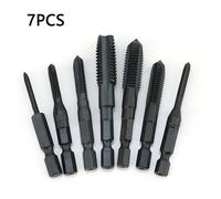 Set punte metriche per trapano e rubinetto 3 in 1 HSS rivestite nere per legno e