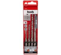 KWB 240500 40CR-STAHL KIT PUNTE PERFORATRICI 4 PARTI 5 MM 6 8 10