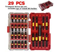 Set punte per cacciavite magnetiche 29 pezzi con portapunte 75 mm e scatola port