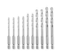 Set di punte da trapano in metallo originale Einhell S-CASE da 10 pezzi (in acciaio HSS 4241, codolo E 6,3, punta a spacco a 135°, spirale tipo N arrotolata, inclusa scatola di conservazione)