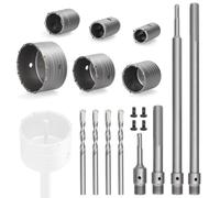 Set Punte Per Piastrelle Mectron 16 Pezzi, Punta Trapano TCT Cemento Armato, Foratura Muro Esagonale - Alta Durezza, Compatibilità - MAX/PLUS, Per Muratura E Calcestruzzo
