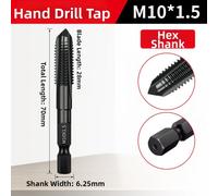 Set Punte per Rubinetto Trapano Metriche Rivestite Nere 3in1 HSS per Uso Legno e