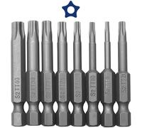 Set punte Torx 8 pezzi, magnetiche, 1/4", T8-T40, S2, utensili