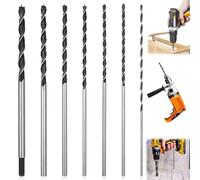 Set Punte Trapano Legno 300mm Extra Lunghe con Affila Punte Trapano | Set punte trapano per legno da 300mm (4-12mm): taglienti e stabili. Facili da affila punte trapano.