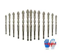 Set Punte Trapano Multimateriale per Uso Efficiente Per Pietra Vetro Legno Metal