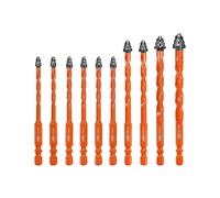 SET PUNTE TRAPANO MURO 10 PEZZI PER GRES PORCELLANATO PUNTA ECCENTRICA 5-12 MM A