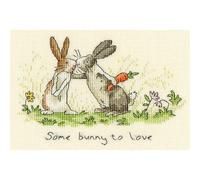 Set punto croce Bothy Threads "A bunny to love", 12x18cm, xaj3, schema di conteg