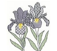 Set punto croce Bothy Threads Blackwork "Iris", 30x33cm, xbw5, schema di contegg