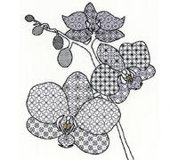 Set punto croce Bothy Threads Blackwork "Orchid", 27x33cm, xbw2, schema di conte