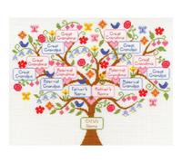 Set punto croce Bothy Threads "Il mio albero di famiglia", 38x30cm, xbd1, schema