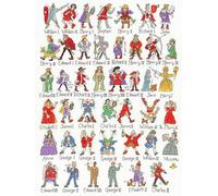 Set punto croce Bothy Threads "Kings and Queens", 40x52cm, xps1, schema di conte