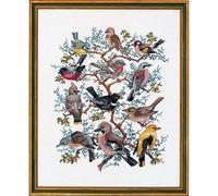 Set punto croce Eva Rosenstand "Albero con uccelli", schema di conteggio, 40x50c