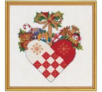 Set punto croce Eva Rosenstand "Cuore con giocattoli", schema di conteggio, 25x2