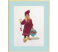 Set punto croce Eva Rosenstand "Ragazza con cesto di mele", schema di conteggio,