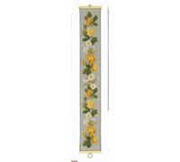 Set punto croce Eva Rosenstand "Rose gialle", schema di conteggio, 15x105cm