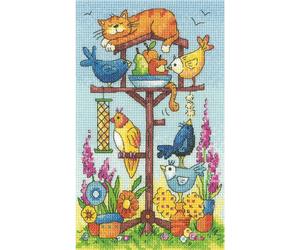 Set punto croce Heritage Aida "Bird Table (a)", schema di conteggio, bfbt1361-a,