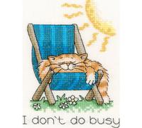 Set punto croce Heritage Aida "I am not busy (a)", schema di conteggio, crdb1140